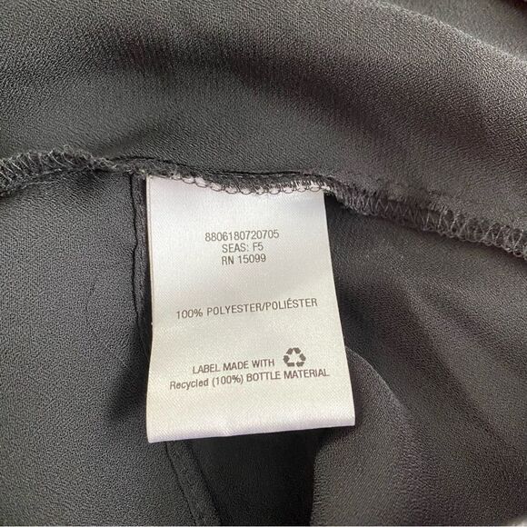 METAPHOR Women’s BLACK Split Back Sheer Overlay Top Size XS - Picture 7 of 8